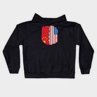 Proud Chinese American Heritage // China & USA Flags Kids Hoodie